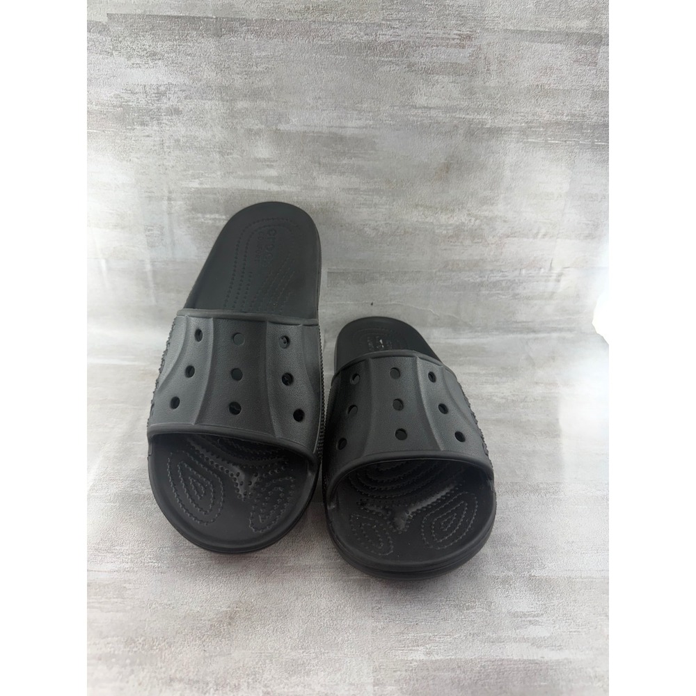 Crocs Classic Slide 2.0 Black Sandals Men 8 Women 10 208215 Slip On Shoes
